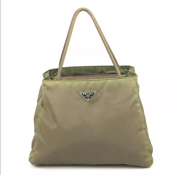 Prada Handbags - Prada Bag Khaki Green Nylon Tessuto City Handbag